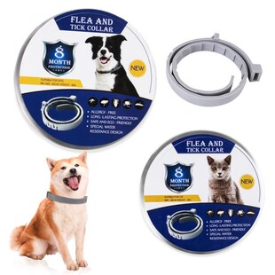 8 Month Flea Tick Collar For Dogs Cats Pet Collar Adjustable