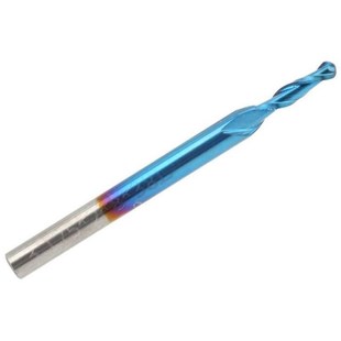 Spiral Ball End Mill Blue-Plated 2-Blade Cutter Cutting Dril