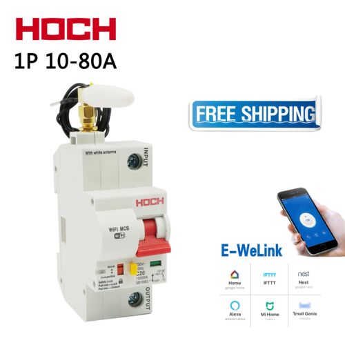 HOCH ZJSB9-80Z smart WIFI Circuit Breaker 1P Ewelink Remote