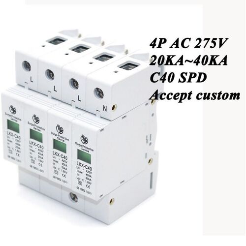 Hot sale C40-4P 20KA~40KA ~275V AC SPD House Surge Protector