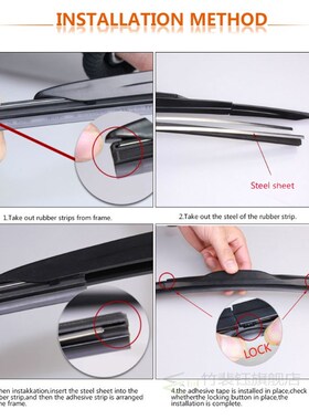 1PCS Car Wiper Blade Insert Natural Rubber Strip 10mm 14