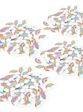 crafts manualidades complementos  Rainbow Wooden Buttons DIY