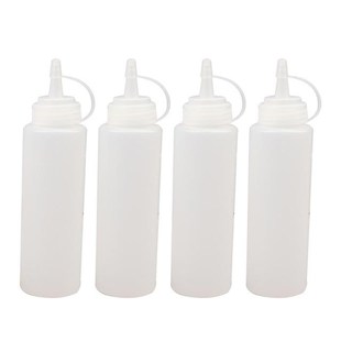 4Pcs Squeeze Squirt Condiment Bottles Salad Sauce Dispenser