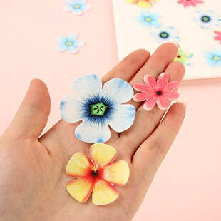 50PCS/Pack Edible Flowers Cupcake Topper Glutinous Rice Pape