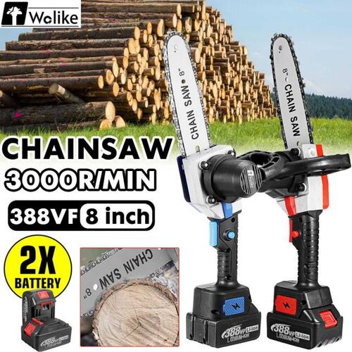 388VF 22980mAh Brushless Electric Chainsaw 8inch Cordless Ga