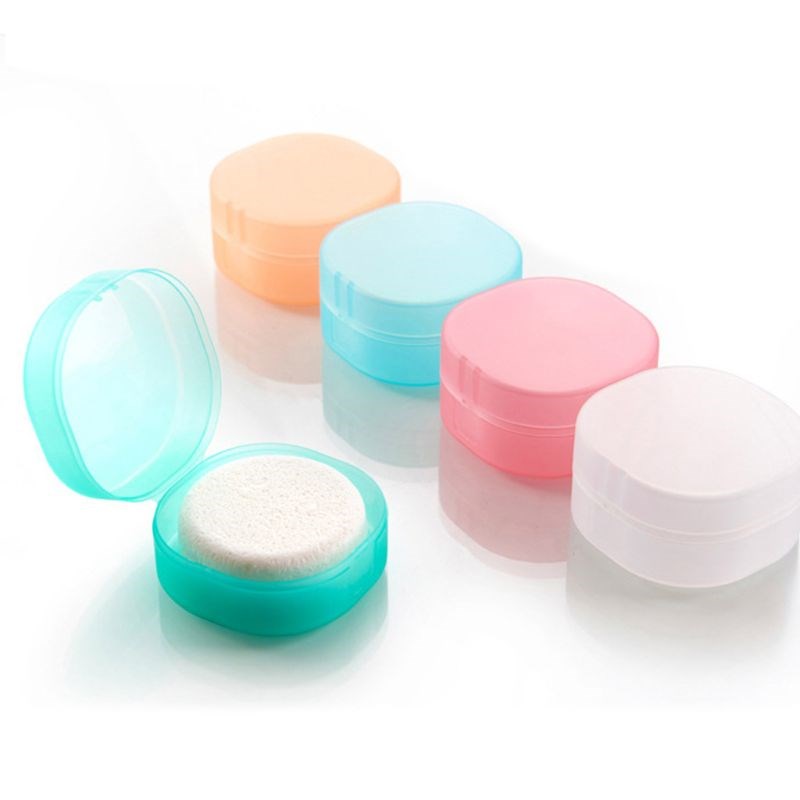 Portable Soap Box Container Round Leak Resistant Sponge Case