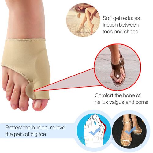 2Pcs=1Pair Toe Separator Hallux Valgus Bunion Corrector Orth