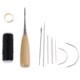 Leather Thread Sewing Stitching 1Set Needle Needles Awl Thim