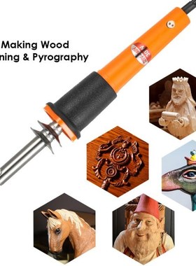 30W 24PCS Wood Pyrography Tool Set Wood Burning Kit Woodburn