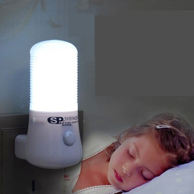 Night Lamp 6 LED Night Light Bedside Lamp Wall Socket Lam
