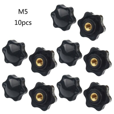 10PCS M5 M6 M8 M10 Plum Hand Tighten Nuts Handle Thread Star