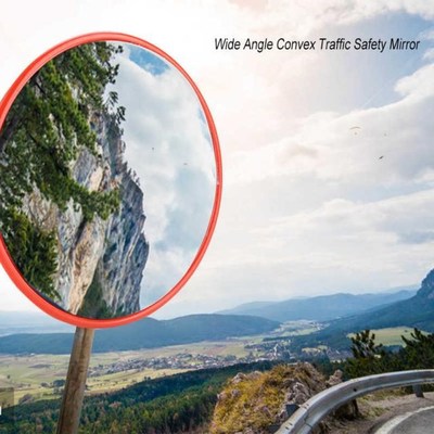 DIY Wide Angle Driveway Road Safety Traffic Mirror with Moun