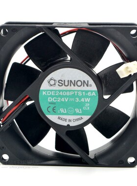 SNON 8025 DC 24V 3.4W 80*80*25MM 8CM KDE2408PTB1-6A  KD2408P
