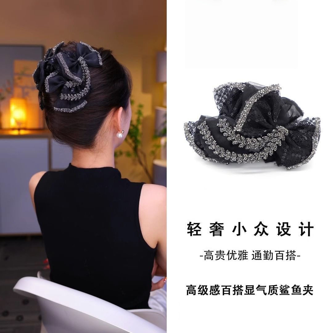 法式轻奢珍珠蝴蝶女2025新款复古小众感夹子爆款鲨鱼夹感,饰品/流行首饰/时尚饰品新,民族风发饰,淘宝优惠券,粉丝福利购,淘宝优惠卷