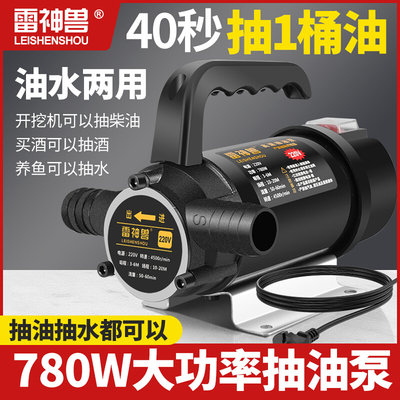 油水两用电动抽油泵12V220V24V伏直流高压水泵柴油泵加油机抽油器