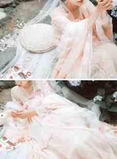 麓笙 游园惊梦汉服花神赋系列之念奴娇齐胸大袖衫套装现货