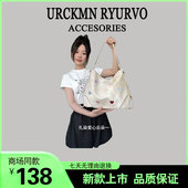 ZAR FENDEN多功能腋下包2024新款 单肩斜跨包大容量爱心徽章托特包