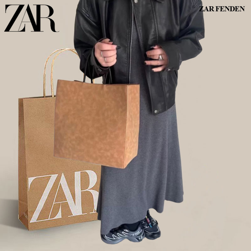 复古自制手提通勤大容量托特包