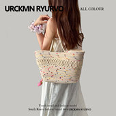 新款 ZAR FENDEN大容量包女2025夏季 沙滩托特包手工编织单肩包