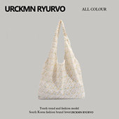 ZAR FENDEN碎花背心包上班族帆布包女慵懒风韩系少女单肩包