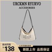 ZAR FENDEN感帆布袋双肩包女2024新款 大容量通勤慵懒松弛感单肩包