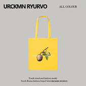 ZAR FENDEN西班牙Prado普拉多博物馆帆布包袋黄色苹果薄款 纯棉