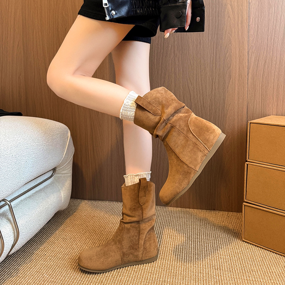 勃肯绒面短靴女美拉德马丁靴