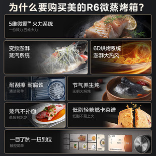 R6微蒸烤一体机嵌入式 美 蒸烤箱家用电蒸箱微蒸烤炸一体微霸GR6