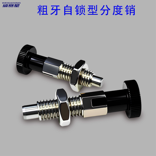 不锈钢旋钮柱塞粗牙自锁型分度
