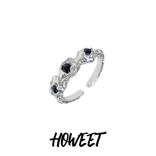 HOWEET褶皱肌理锆石戒指