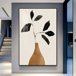 北欧客厅沙发绿色植物装饰画简约现代艺术静物餐厅壁画玄关挂画