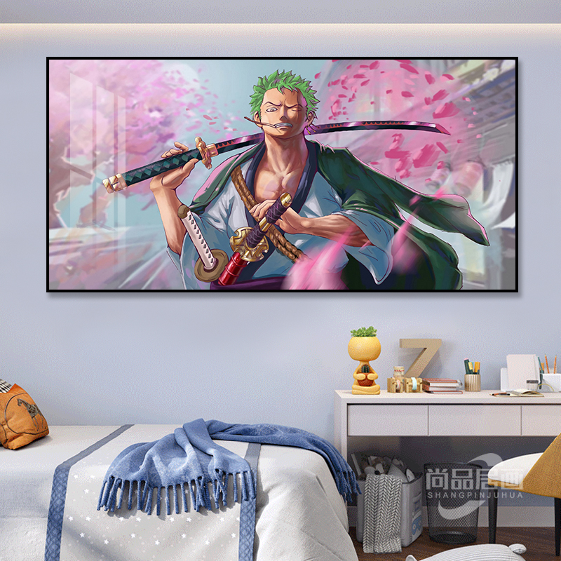 海贼王卧室床头背景墙动漫装饰画