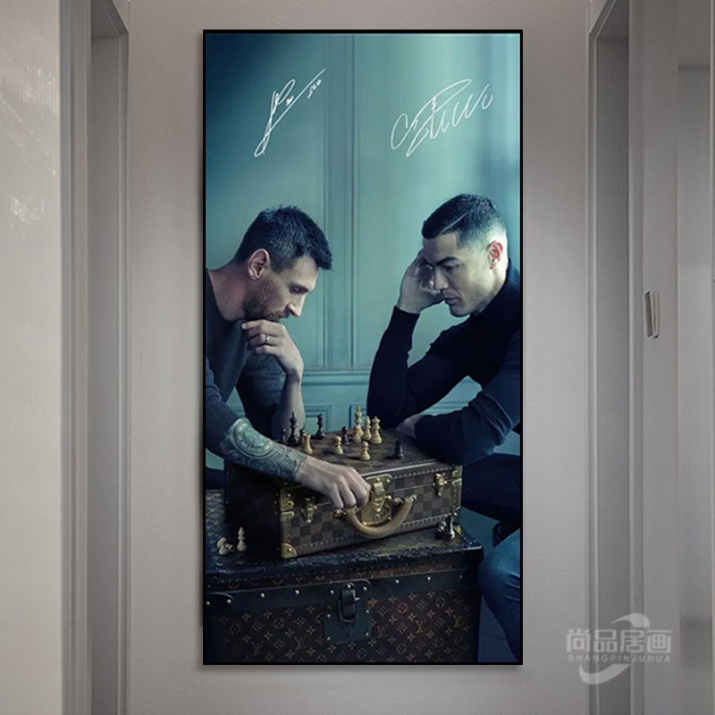 世界杯梅西C罗内马尔装饰画客厅玄关走廊挂画足球明星海报墙壁画,家居饰品,现代装饰画,淘宝优惠券,粉丝福利购,淘宝优惠卷