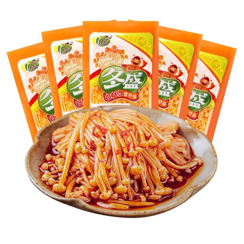 -金针菇瓶装冬盛凉菜即食素菜小菜辣金针姑下饭配酒小菜即食