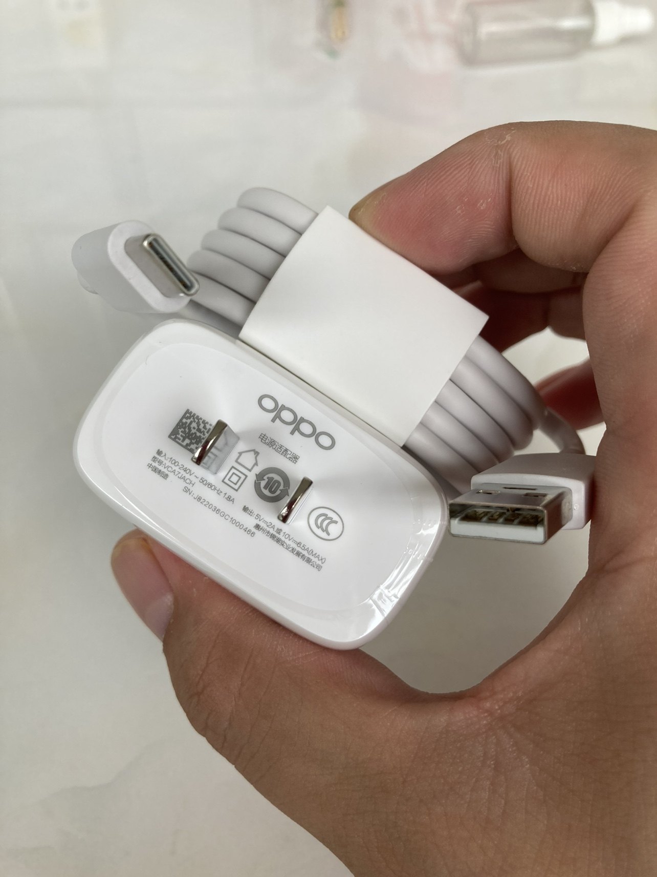 OPPOreno6  Reno6pro+原装充电器头 65w超级vooc快充 原厂6.5a闪充线
