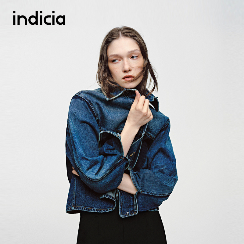 indicia标记慵懒风帅气牛仔外套