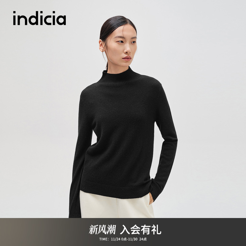 indicia标记简约时尚百搭羊绒衫