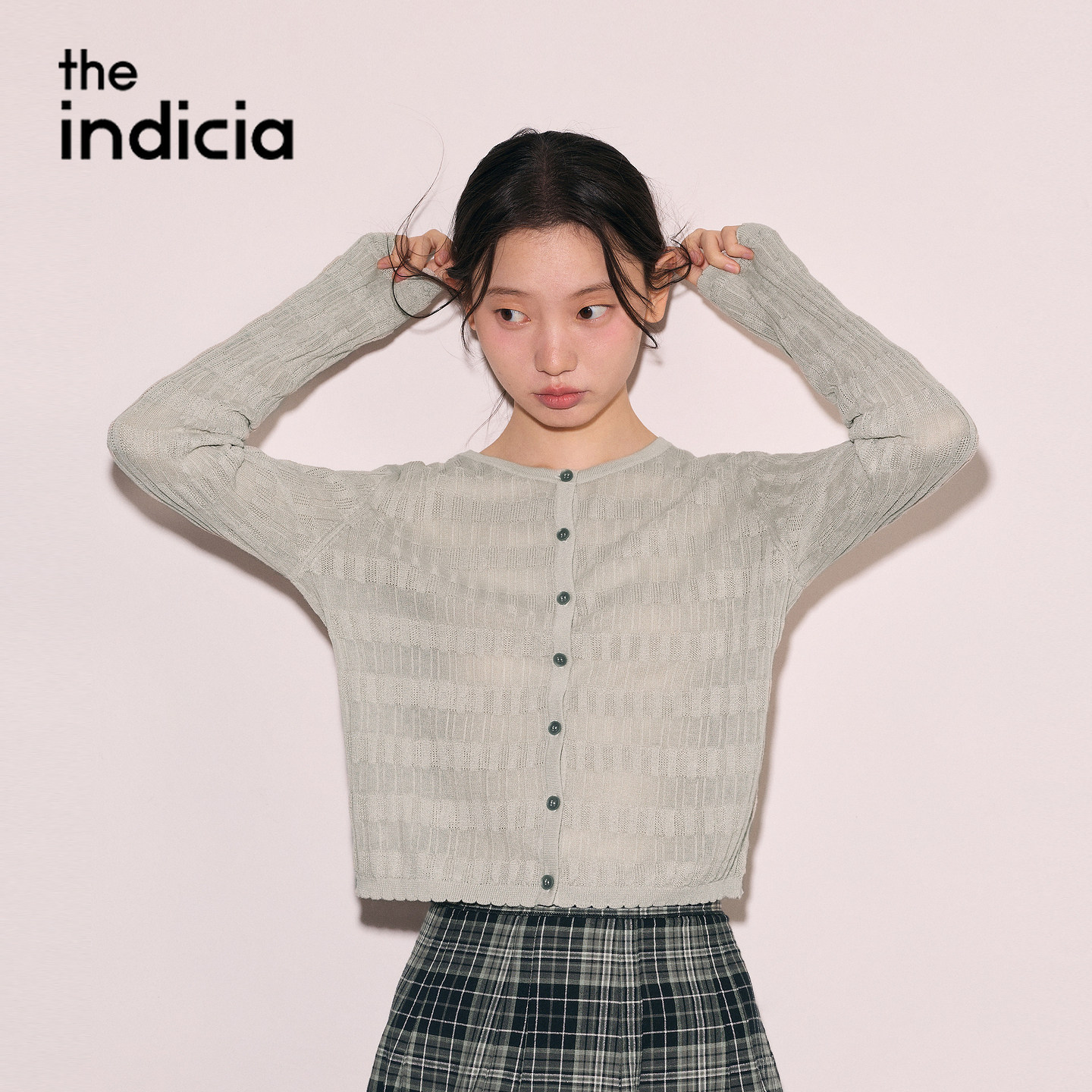 the indicia标记2026秋季新款清冷松弛感温柔森系开衫 L2C6KS214Z