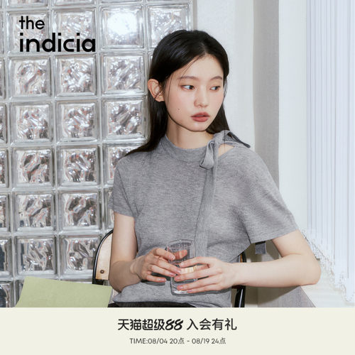 indicia标记2026夏季新款领口系带设计感甜美少女针织衫L2B6ZZ065