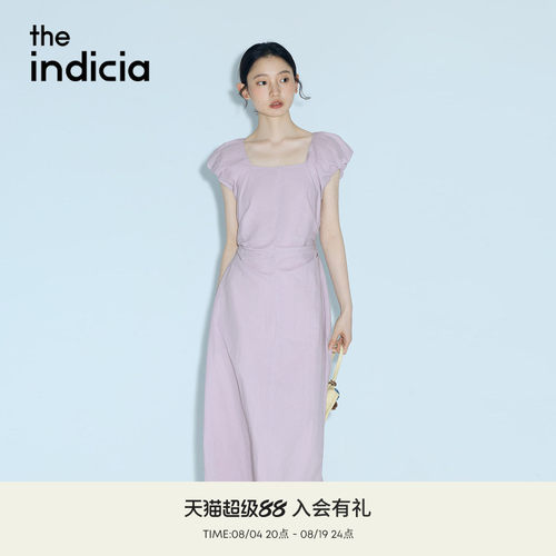 the indicia标记2026夏季新款温柔气质显白香芋紫连衣裙L2B6LQ168