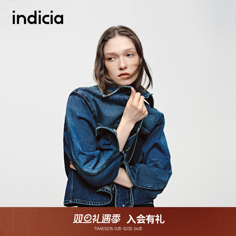 indicia标记慵懒风帅气牛仔外套