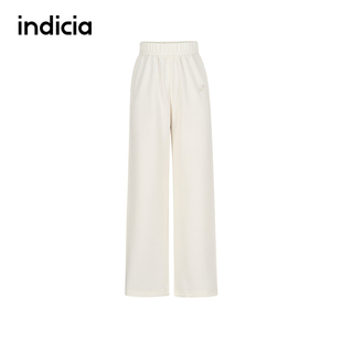 F2A5KZ071N 柔软百搭米白直筒休闲裤 indicia标记商场同款 25春新款