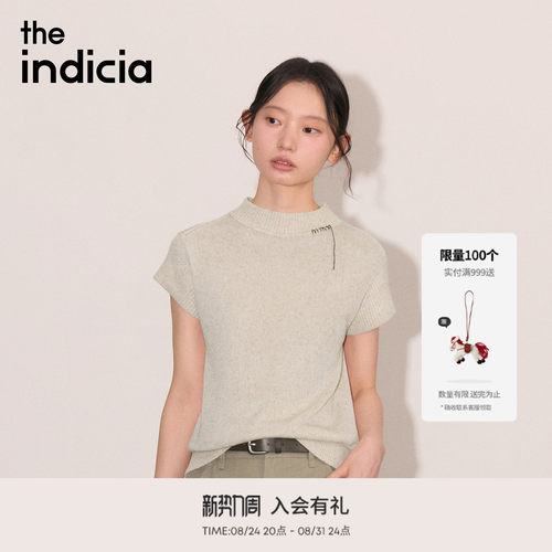 the indicia标记2026秋新款韩系松弛莱赛尔亚麻针织衫 L2C6ZZ226Z