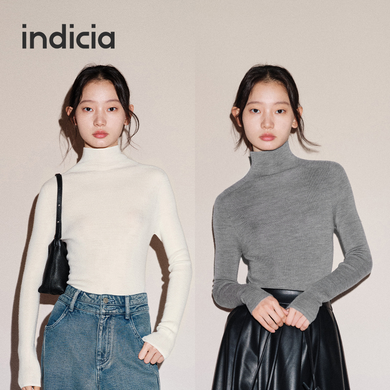 indicia标记简约百搭舒适羊毛衫