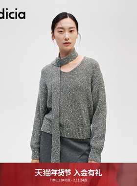 indicia标记商场同款秋冬新款简约文艺风设计感毛衫F2D4MS722C