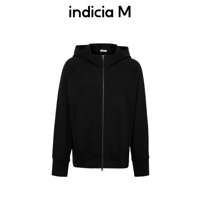 indiciaM标记男装简约连帽卫衣外套拉链M5D311WT208