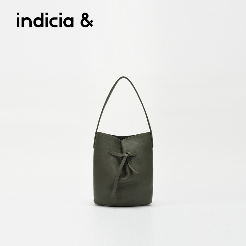 indicia&标记AF2C5BP125度假风小众设计水桶包包精工轻奢中号牛皮