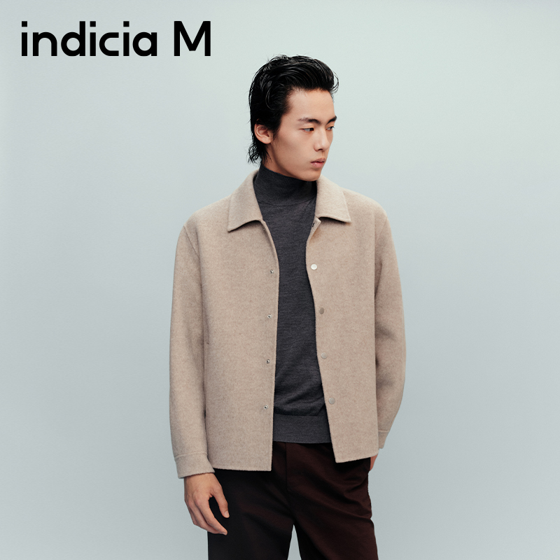 indiciaM标记男装商场同款2025冬新款时尚帅气毛呢大衣M2D5DY186B