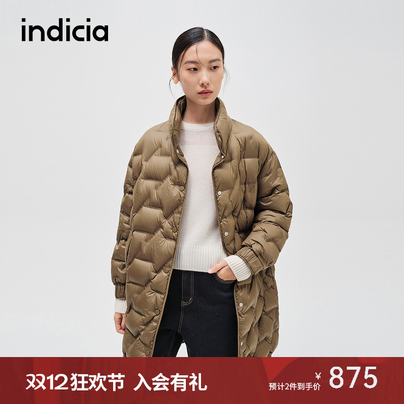 indicia标记设计感时尚羽绒服