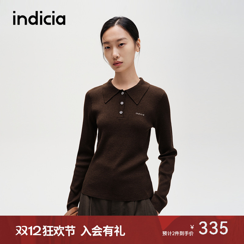 indicia标记美拉德风针织衫